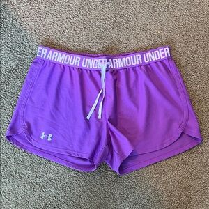 Under Armour Women's Vibrant Purple Athletic Shorts